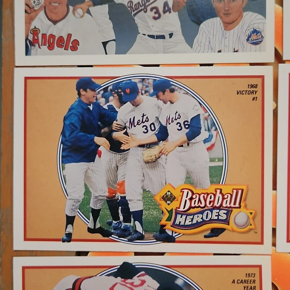 1990 Upper Deck Baseball Heros Nolan Ryan cards 10-18
